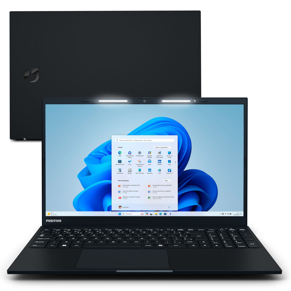 Miniatura Notebook Positivo Vision R15 AMD® Ryzen 5-5500U Windows 11 Home 16GB RAM 512GB SSD 15.6” IPS Full HD Tecla Copilot - Preto