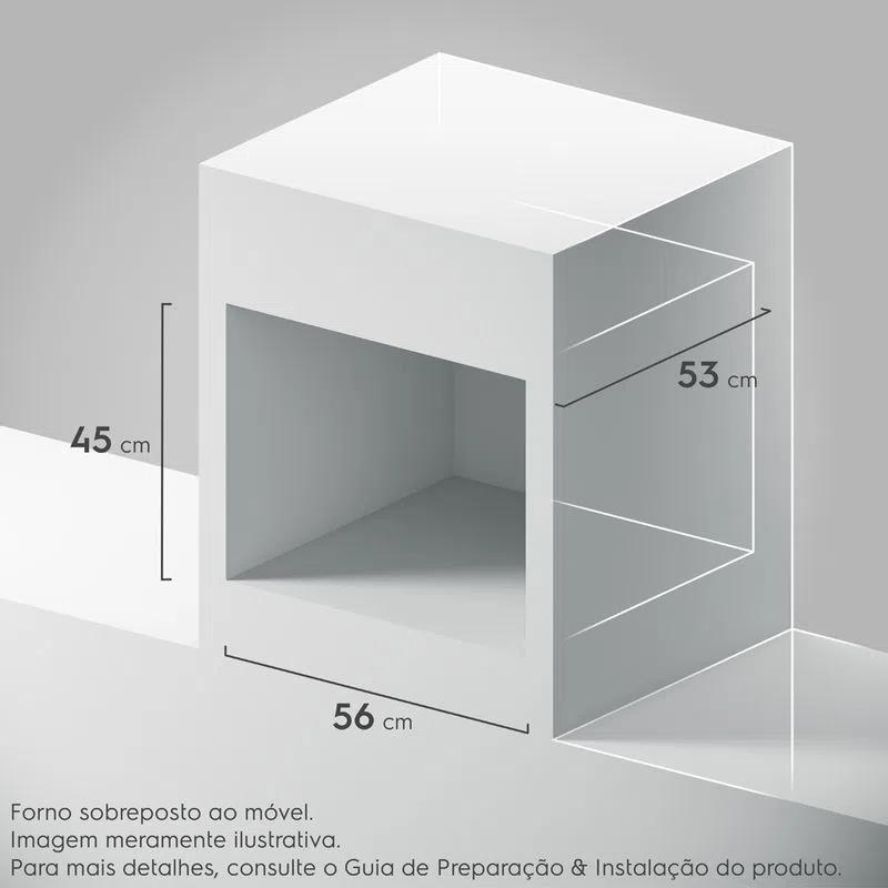 Miniatura Forno Embutir Gás Continental 50L Com Toplimpafácil (Oc4Gm)