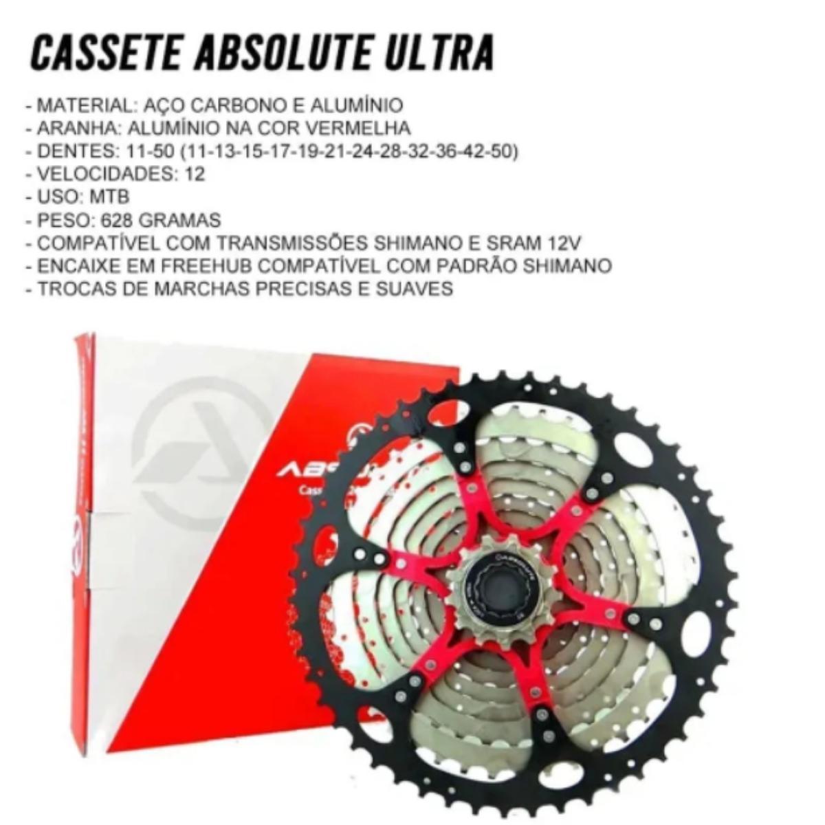 Coroa Cassete Absolute 11/50D 12 V K7 Bike