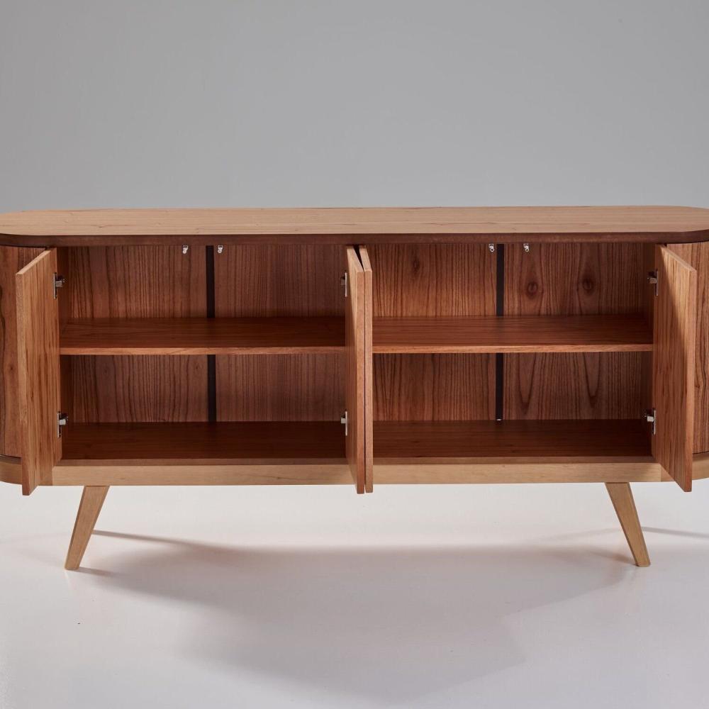 Miniatura Buffet para Sala de Jantar 180 Cm Laminado Vigo Mel