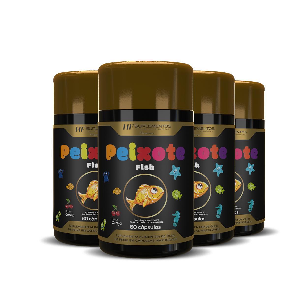 Miniatura 4X Peixote Omega 3 Infantil Mastigavel 60Caps Hf Suplementos