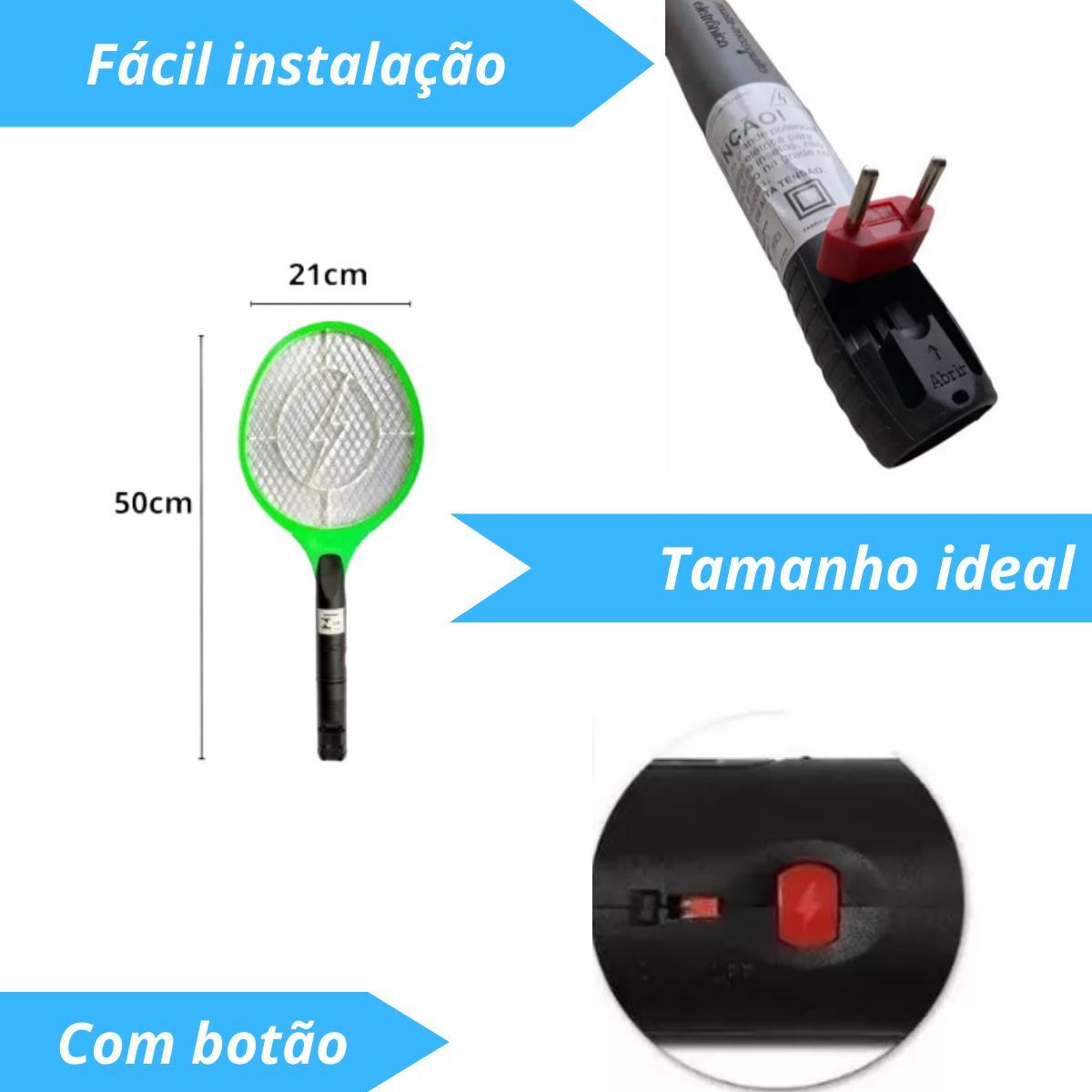 Raquete Elétrica Mata Mosquitos - Entrega Rápida
