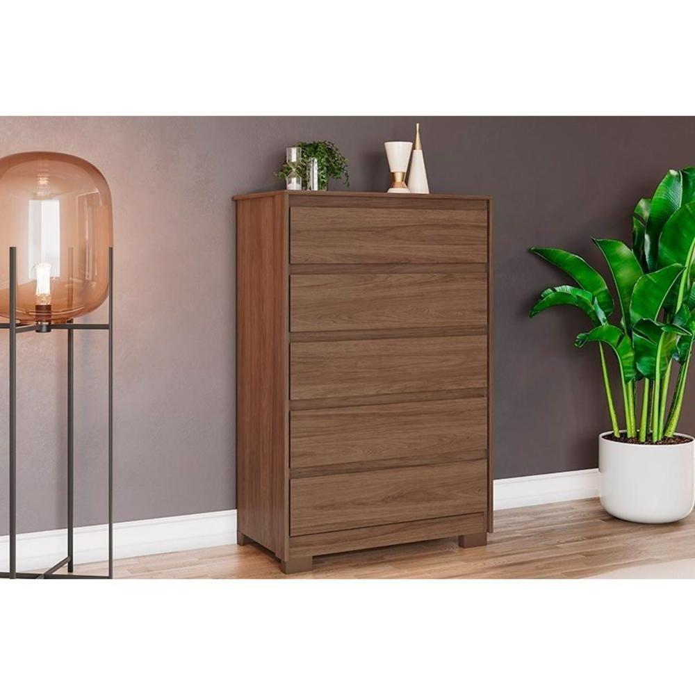 Miniatura Cômoda Juvenil Andría C- 5 Gavetas Castanho - Henn