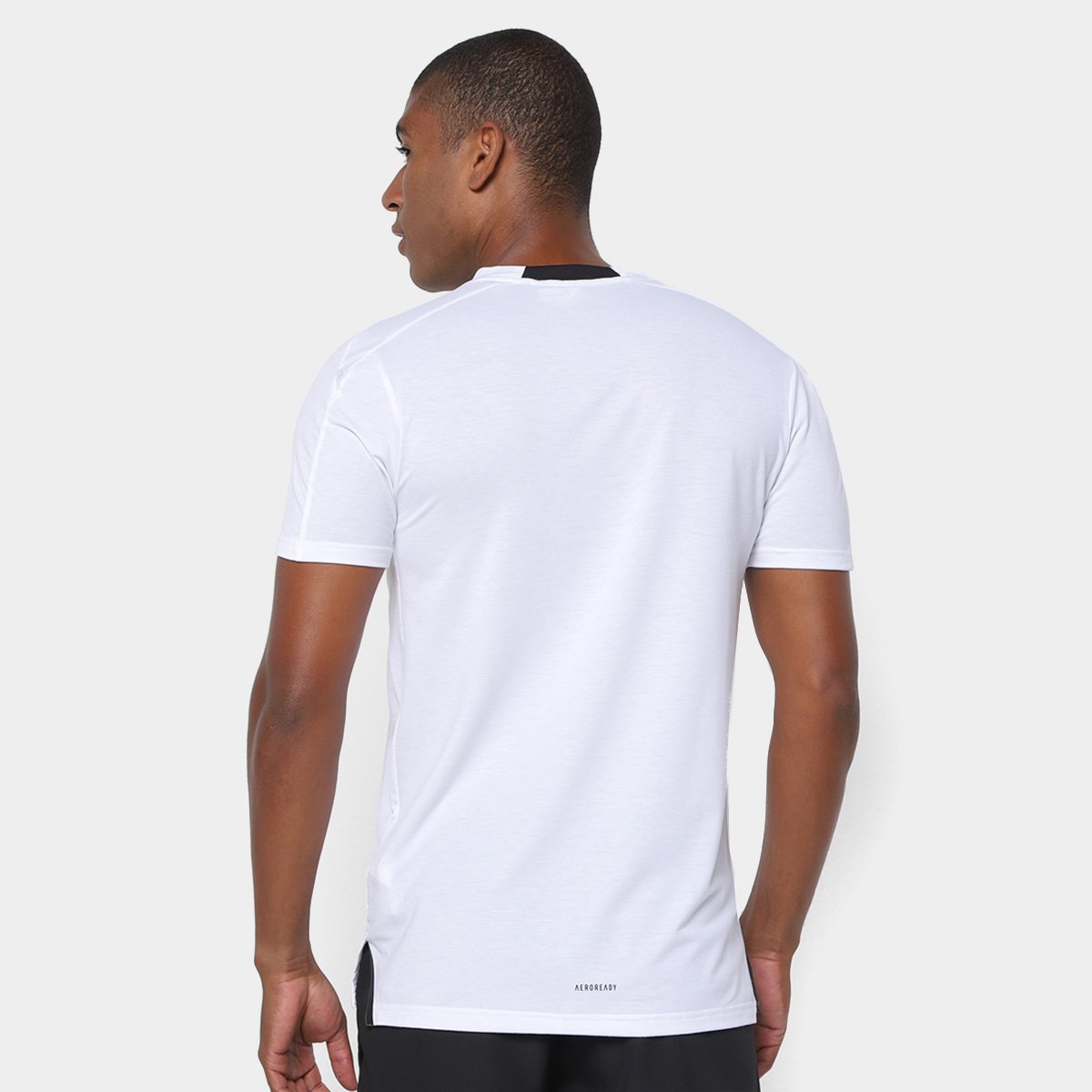 Miniatura Camiseta Adidas Design For Training Masculina Branco+Preto - G