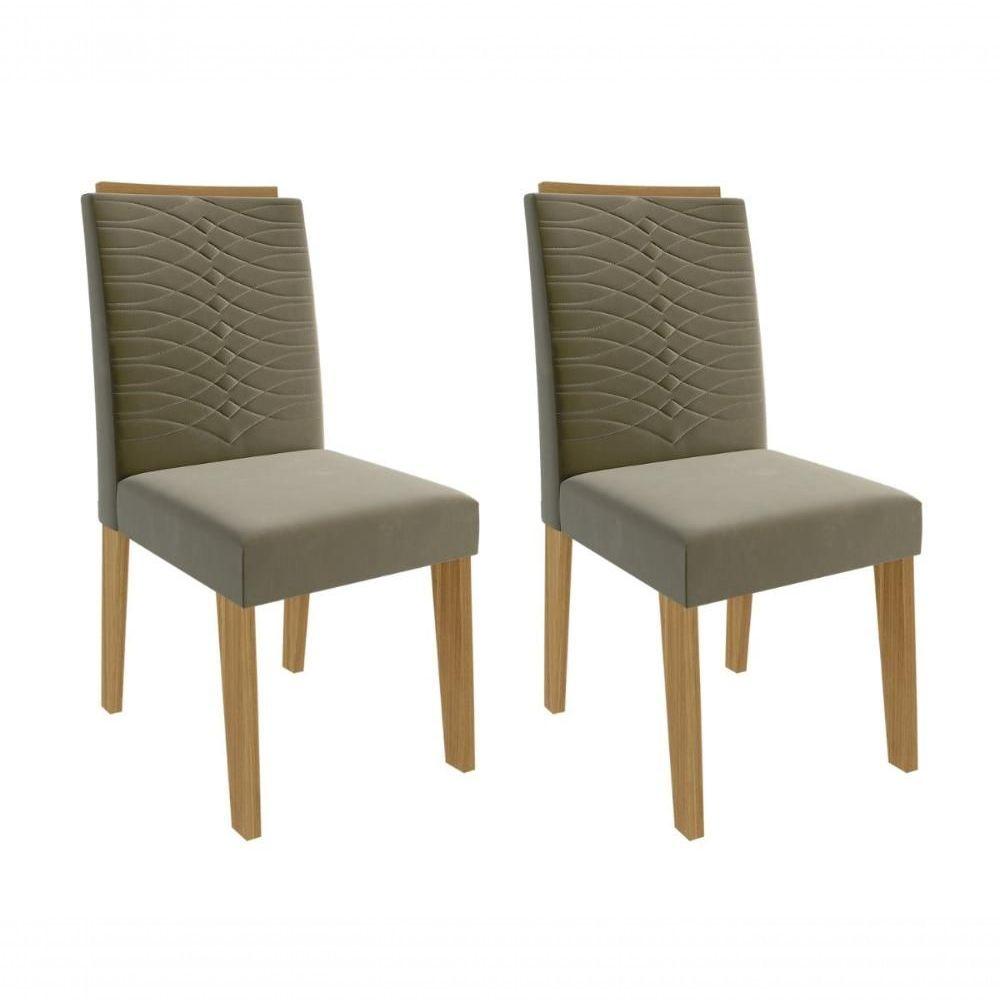 Miniatura Conjunto Sala De Jantar 160x80 Tampo Mdf/vidro 6 Cadeiras Nature/offwhite/joli Nature/offwhite/joli