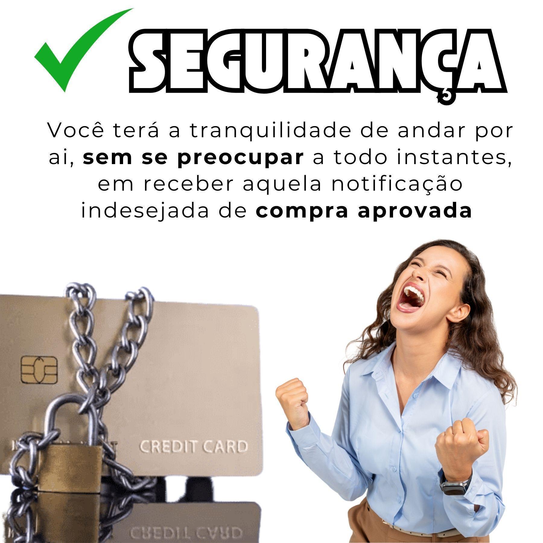 Miniatura Carteira Antifurto Fina Sistema Rfid Segurança Luxo Premium