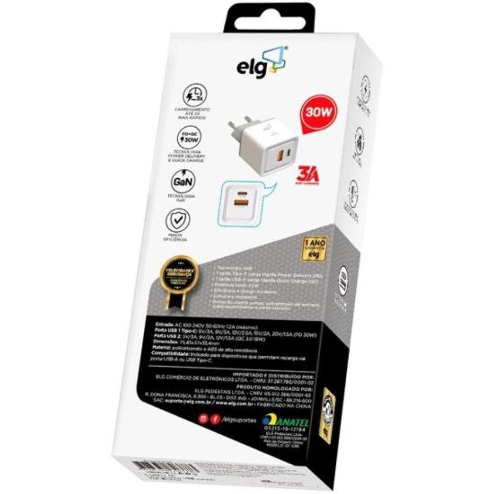 Miniatura Carregador 2 Usb 3a + 1 Pd W35gan Elg