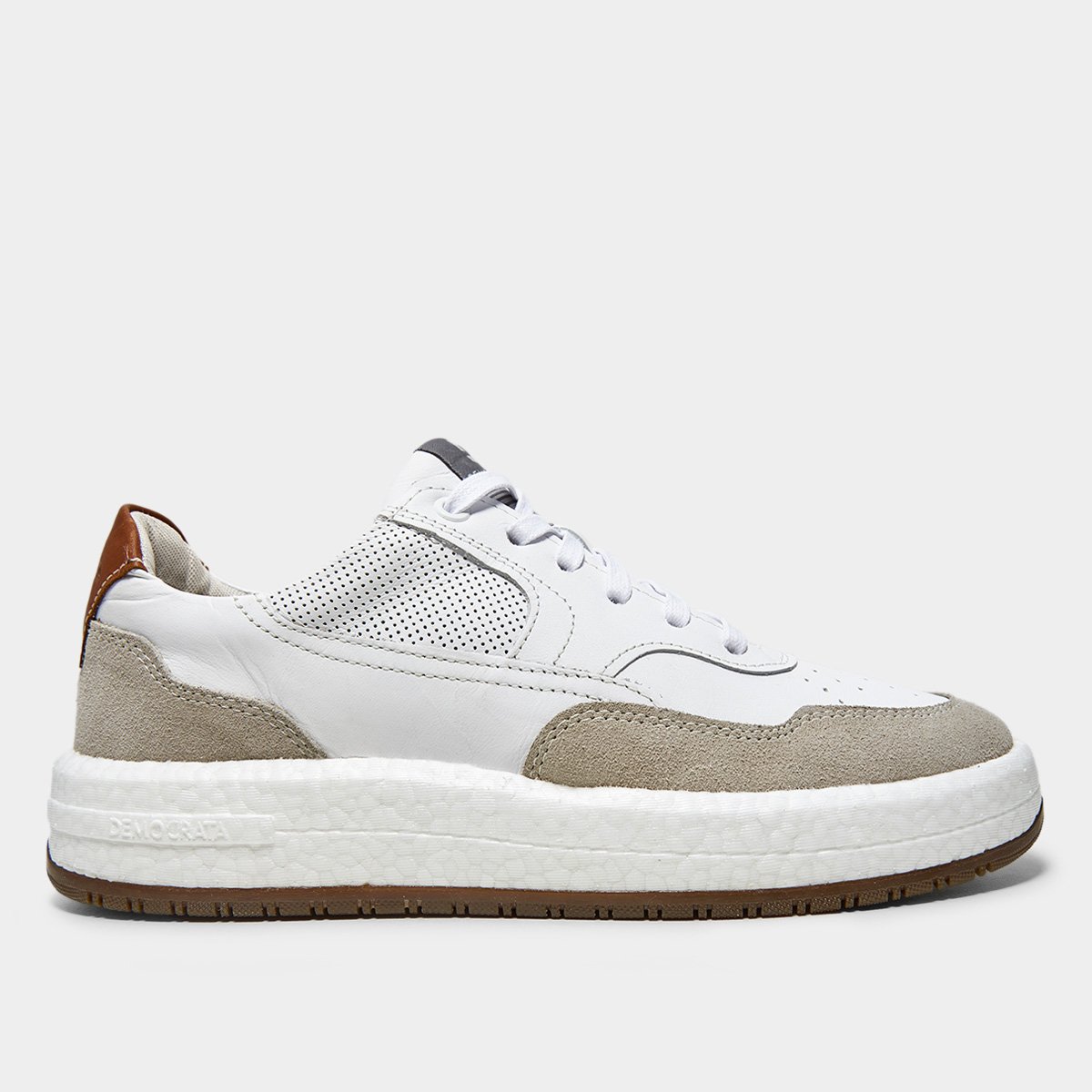 Miniatura Tênis Couro Democrata Denin Drake Pulse Masculino Off White - 38