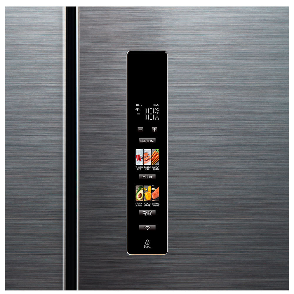Refrigerador Inverse Midea de 04 Portas Frost Free com 474 Litros Inox - MDRF691FGD463