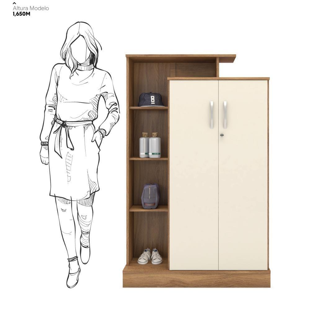 Miniatura Armário Multiuso Com Chave Elite Amendola/off White Demóbile