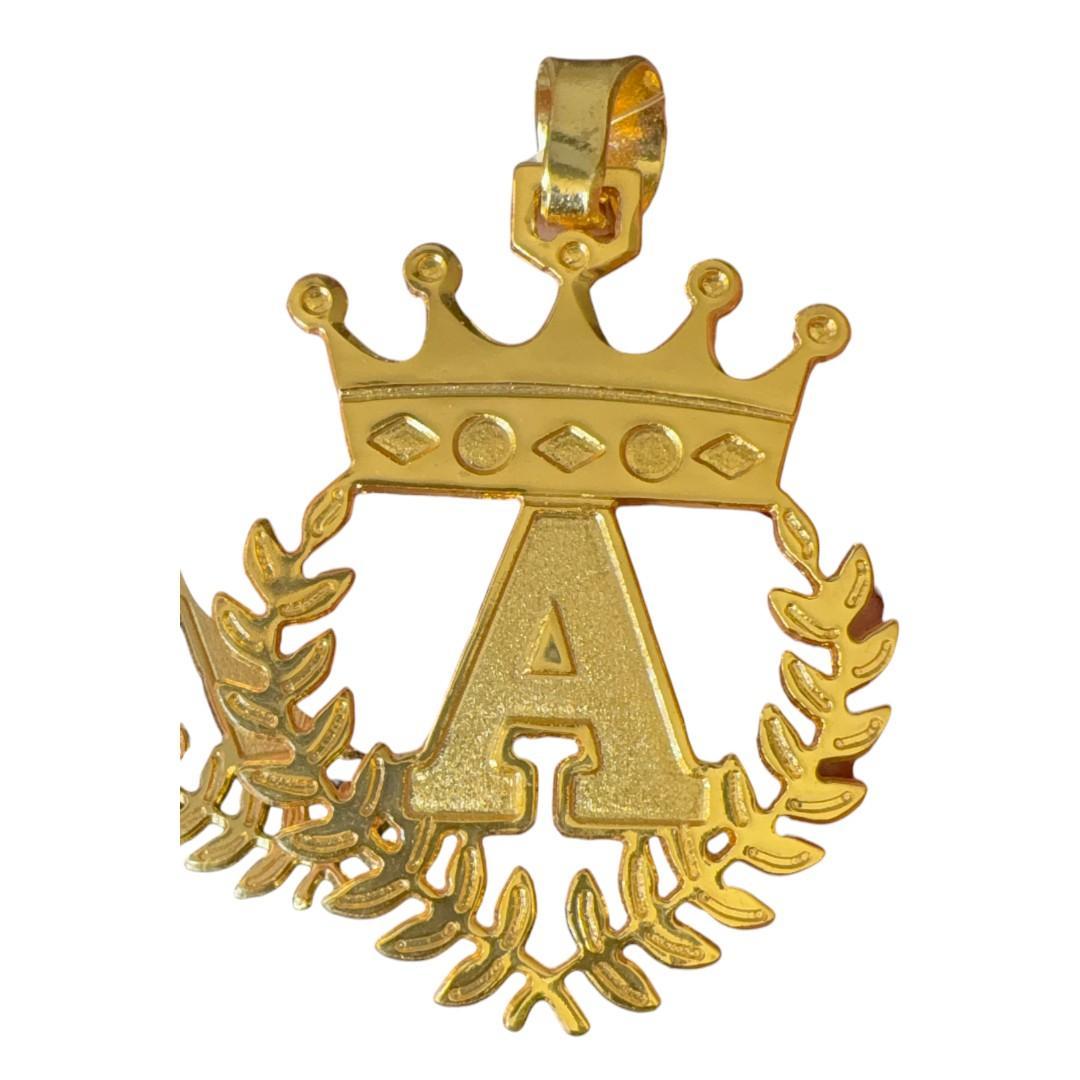 Miniatura Pingente Letra (A) Grande - Banhado A Ouro 18K