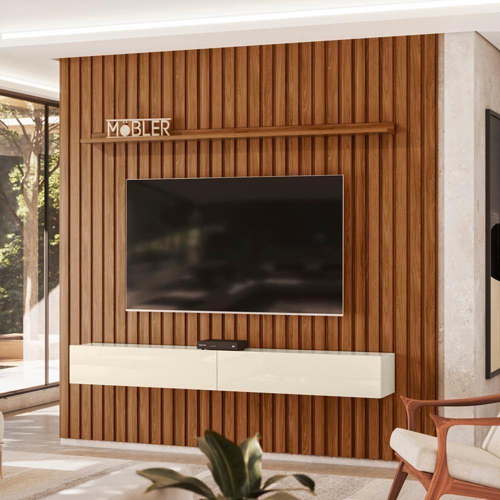 Miniatura Painel Ripado Placa Tv 80 Projetta 218x249 Cinamo Mell Off White Mbl Cinamo Mell Off White