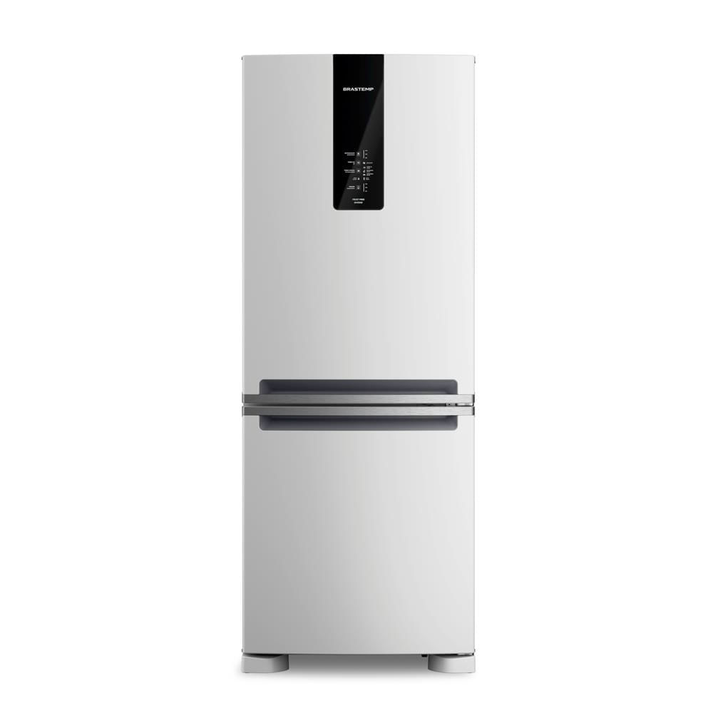 Miniatura Geladeira Brastemp Frost Free Inverse A+++ 447 litros cor Branca com Smart Flow e Fresh Box - BRE57FB 110v