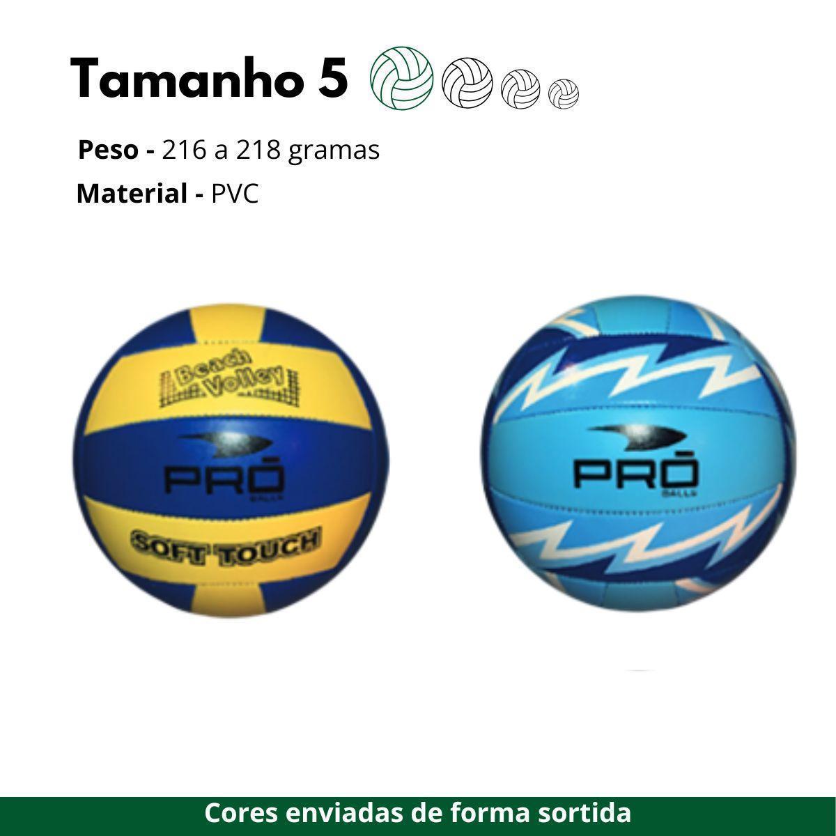 Bola De Vôlei Praia Pró Balls Cores Sortidas Pvc Resistente