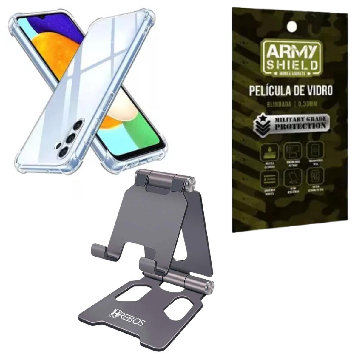 Miniatura Capa Para Galaxy A26 + Suporte Mesa + Pelicula De Vidro 3D