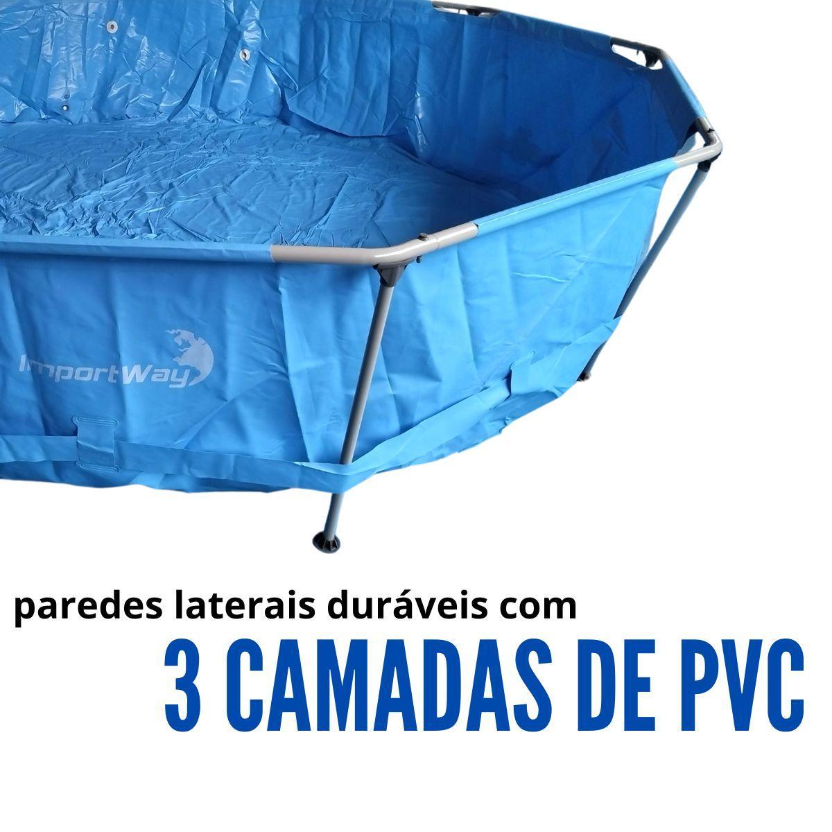 Piscina 6800 Litros Estruturada Com Válvula De Drenagem
