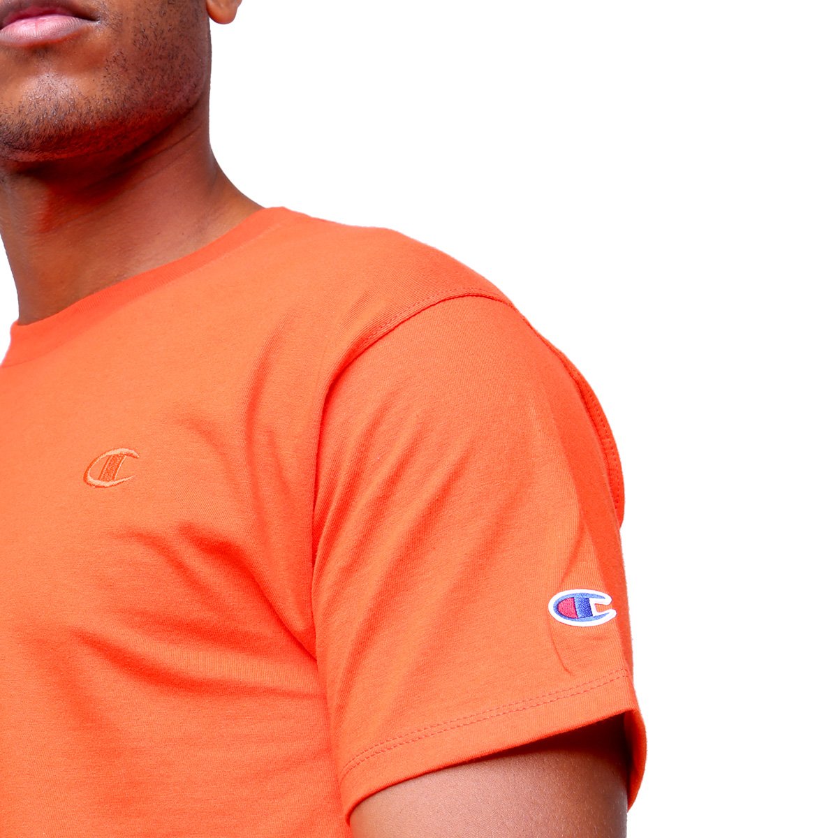 Miniatura Camiseta Champion Logo Classic Jersey Laranja - P
