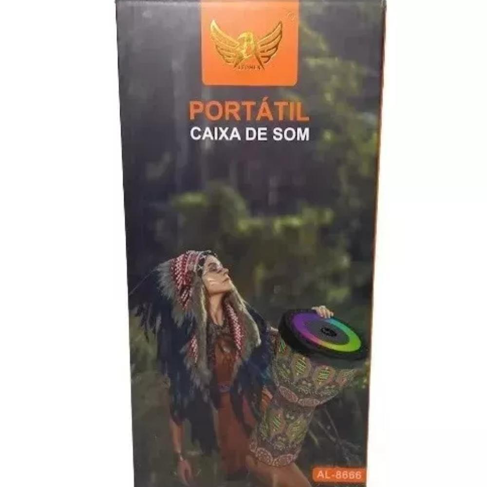Miniatura Caxia De Som Tambor Power Portátil 10W Al-8666 Mx 2024