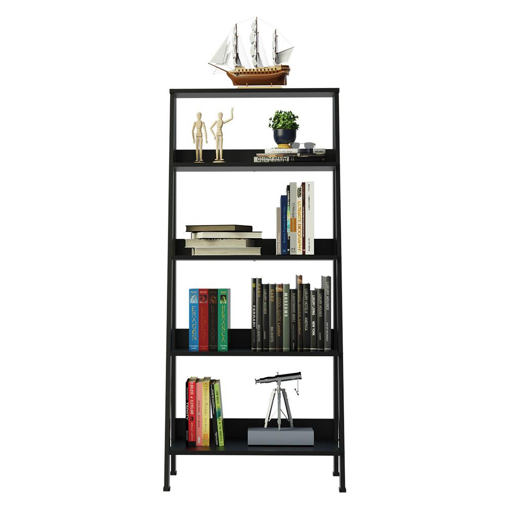 Miniatura Estante Escada para Livros com 4 Prateleiras Madesa Preto
