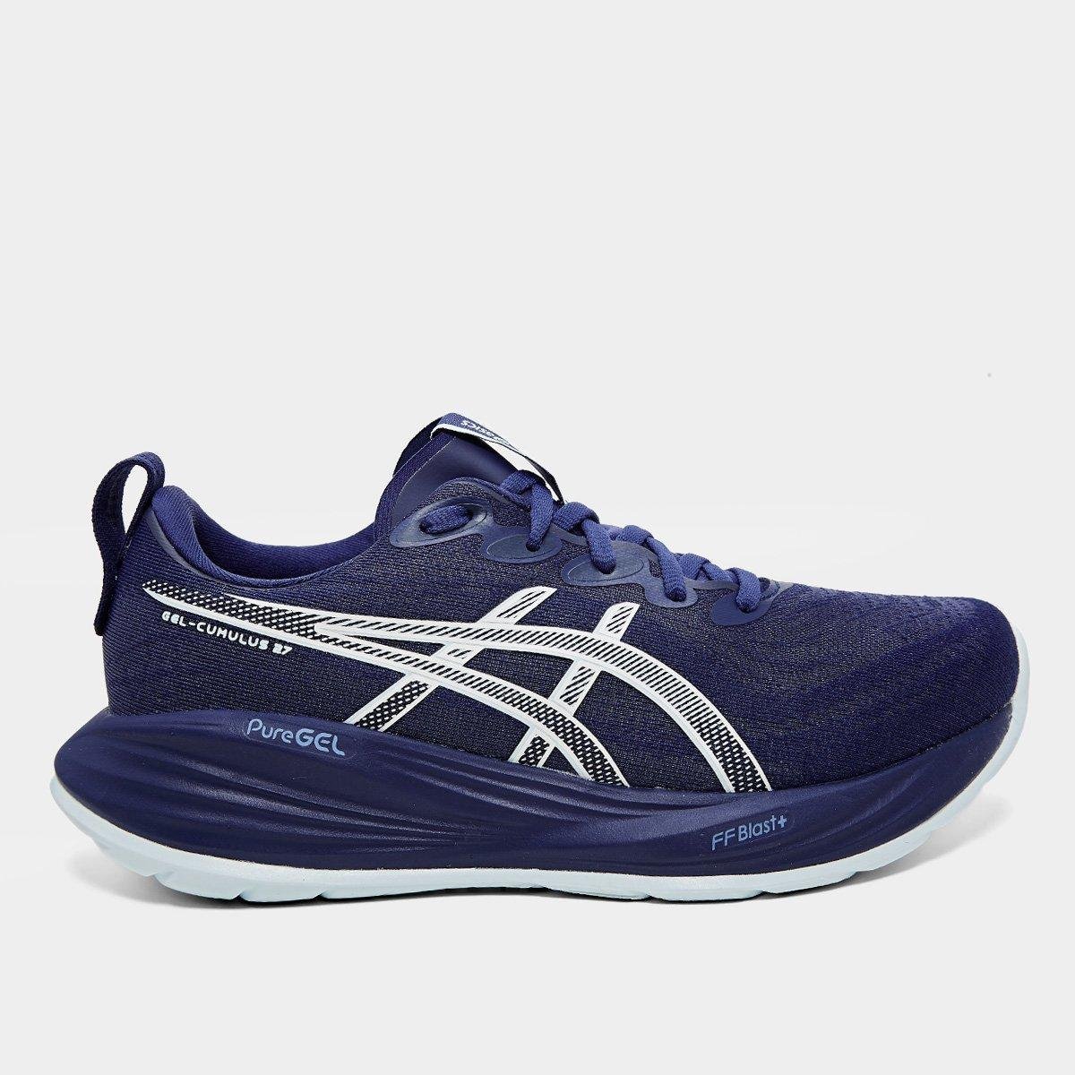 Miniatura Tênis Asics Gel Cumulus 27 Feminino Azul+Cinza - 34