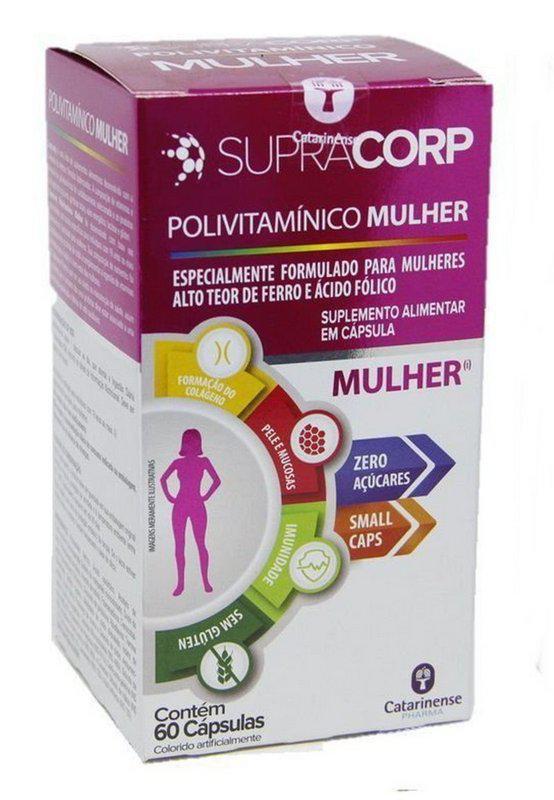 Miniatura Kit Com 05 - Polivitamínico Supracorp Mulher Com 60 Cápsulas