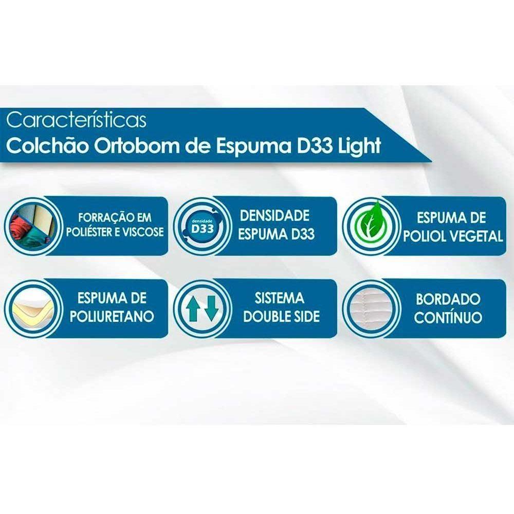 Miniatura Colchão Solteiro Espuma D33 Light Saúde (78x188x17) - Ortobom
