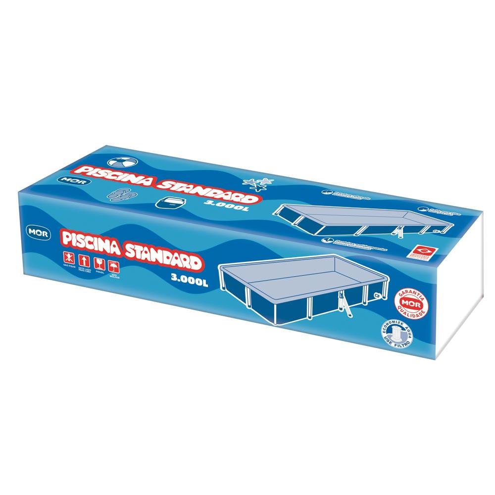 Miniatura Piscina Retangular 3000 Litros Estruturada Mor