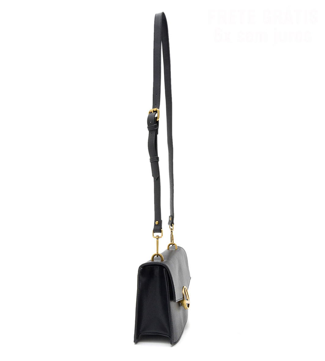 Miniatura Bolsa Estruturada Vogue Preta