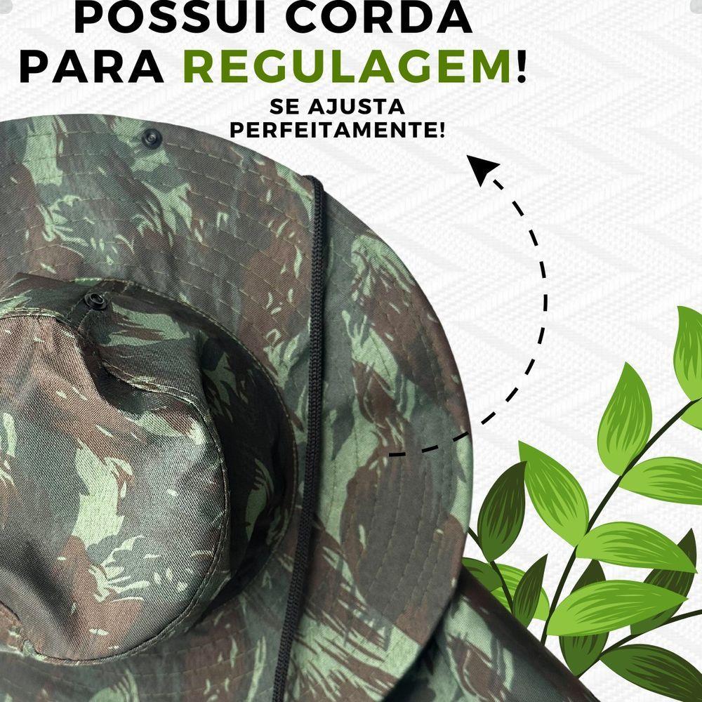 Chapéu Australiano Camuflado Pescador Pesca Sol Proteção Nuca Pescoço