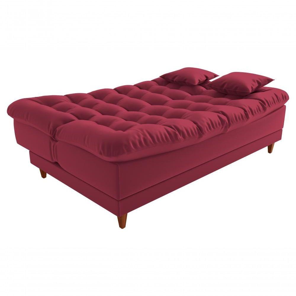 Miniatura Sofá Cama 3 Lugares 1,85 Mts Duda Matrix Vinho