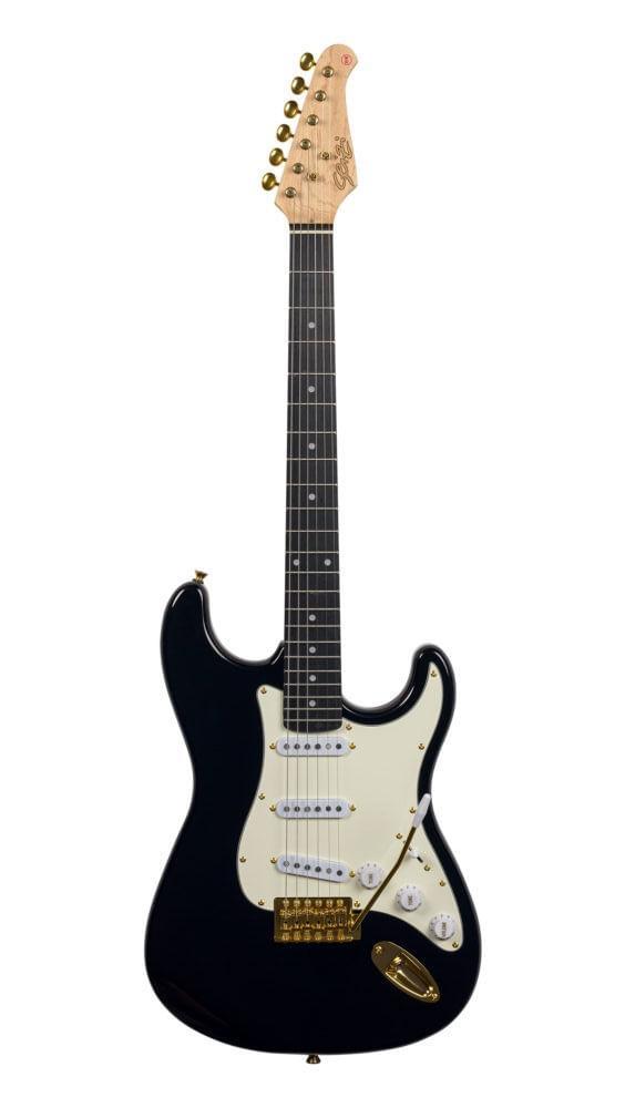 Miniatura Guitarra Seizi Vintage Shinobi Sss Black Gold