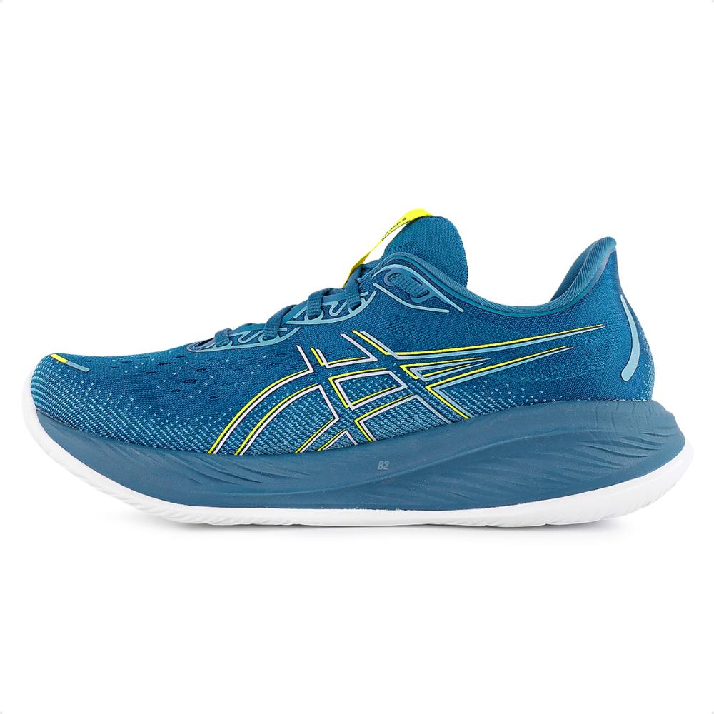 Miniatura Tênis Asics Gel Cumulus 26 Masculino Azul / Amarelo - 38