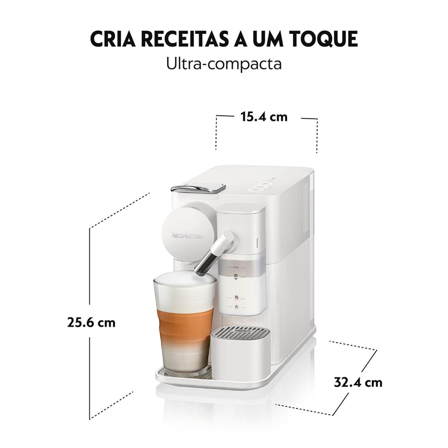 Miniatura Cafeteira Nespresso New Lattissima One Branca para Café Espresso - F121-BR 110