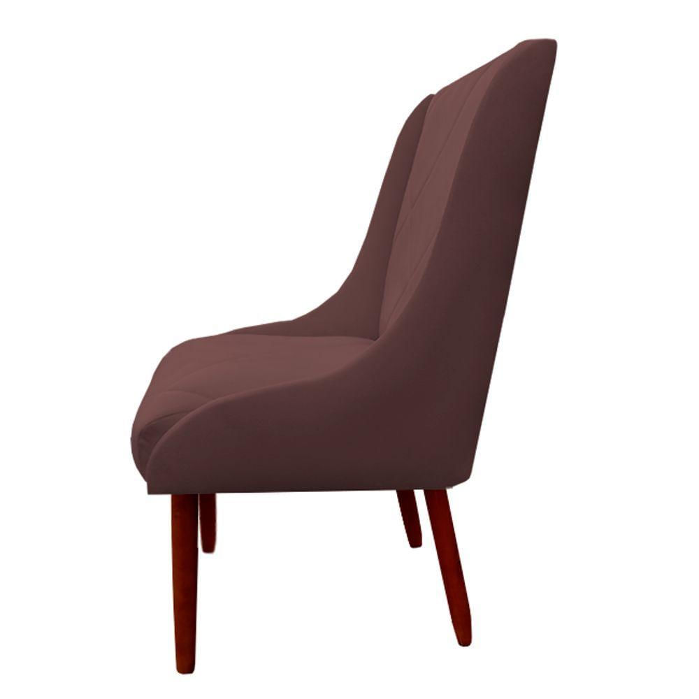 Miniatura Kit 06 Cadeiras Para Sala De Jantar Pés Palito Veludo Rosê