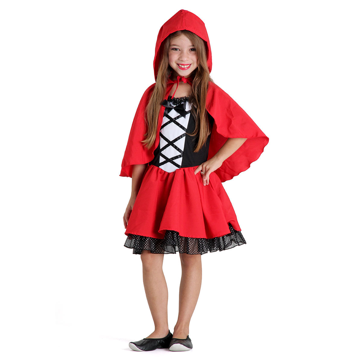 Miniatura Fantasia Chapeuzinho Vermelho Infantil Luxo - Era uma vez G