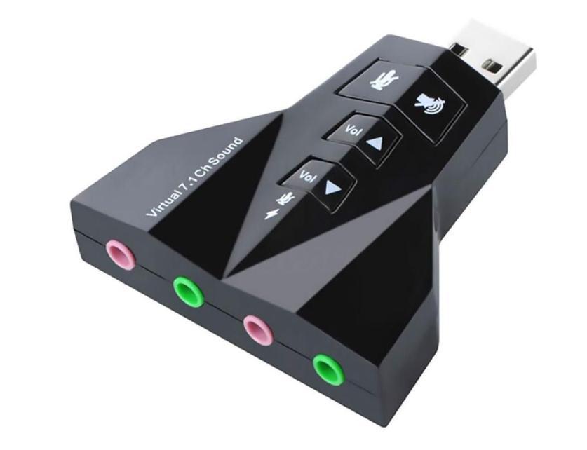 Miniatura Kit 10 Placas De Som Usb Externa 4 Portas 7.1