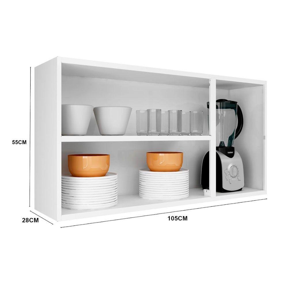 Miniatura Armário Aéreo Luce 3 Portas Ip3-105 Itatiaia Preto