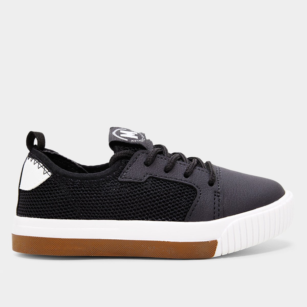 Miniatura Tênis Infantil Molekinho Menino Preto+Branco - 19