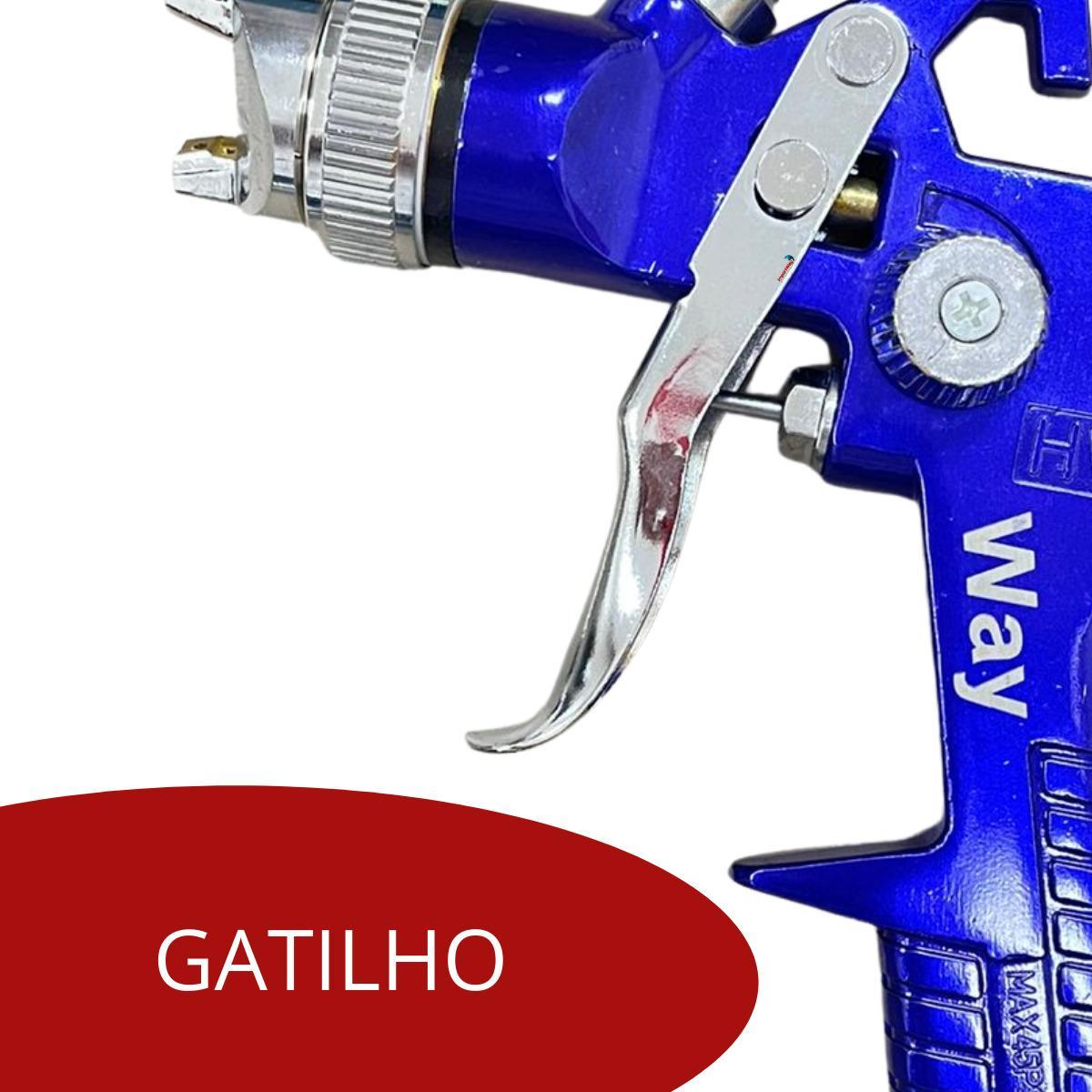 Pistola Pintura Gravidade Hvlp 1 Bico 1,4Mm
