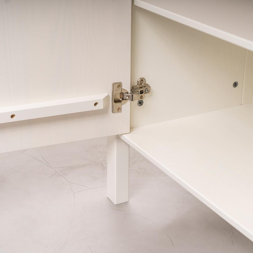 Buffet 2 Portas 3 Gavetas Madeira Maciça Vanilla CabeCasa MadeiraMadeira Amêndoa/Branco