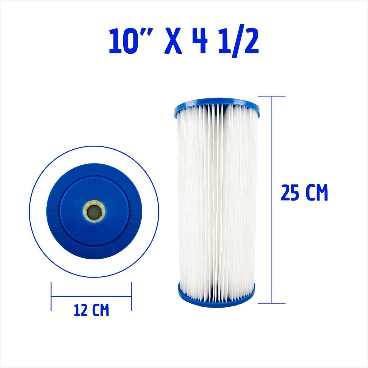 Miniatura Refil Cartucho Plissado Filtro Big Blue 10X4 1/2 Lavavel 5Mi