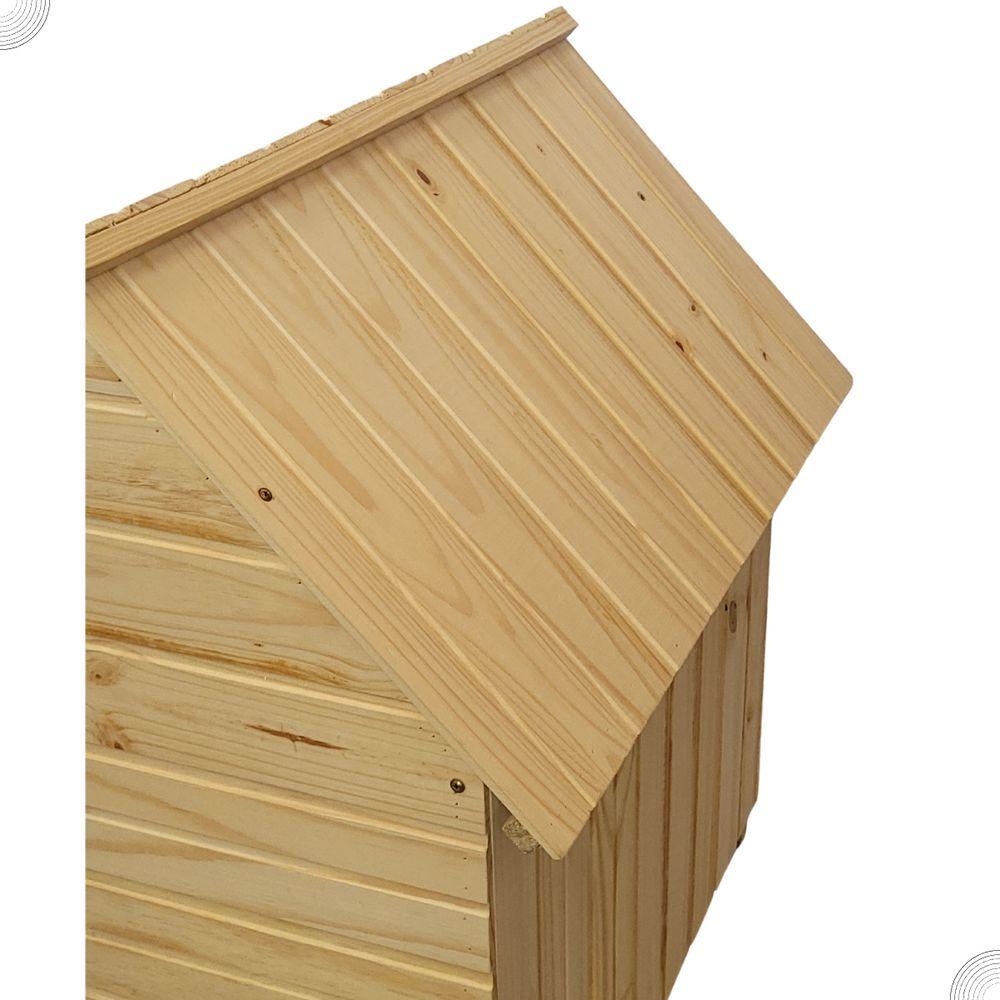 Casinha De Cachorro De Madeira Sem Pintura Simples Extra Grande N5