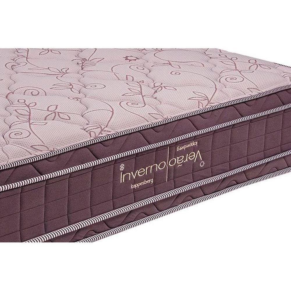 Cama Box King: Colchão Molas Ensacadas Kappesberg Masterpocket Inverno Verão + Base Black(193X203)