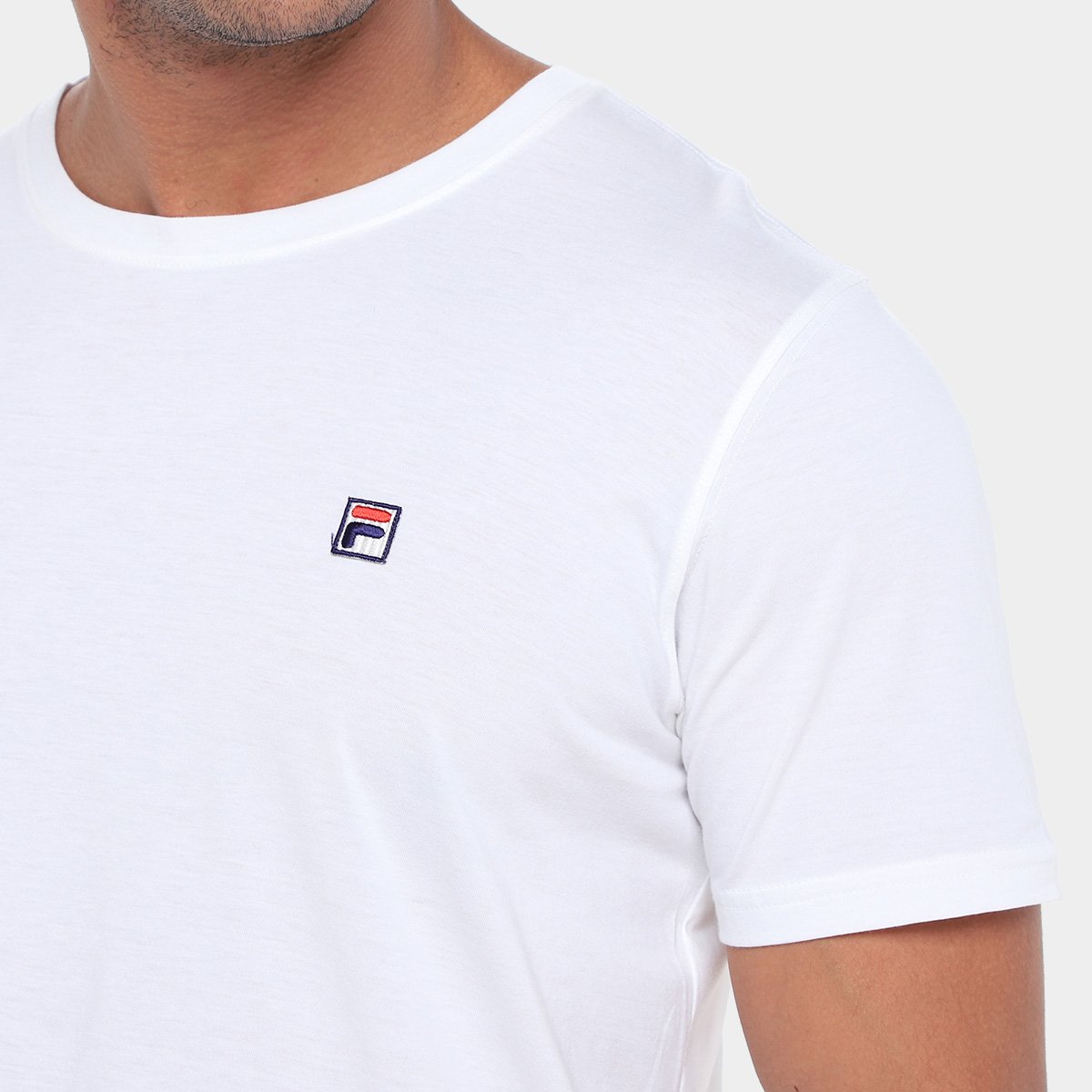 Miniatura Camiseta Fila Pima II Masculina Off White - G