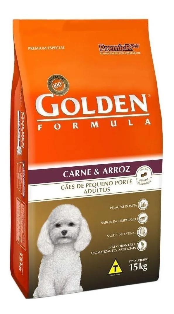 Miniatura Ração Golden Para Cachorro Adulto De Raça Pequena Carne 15kg