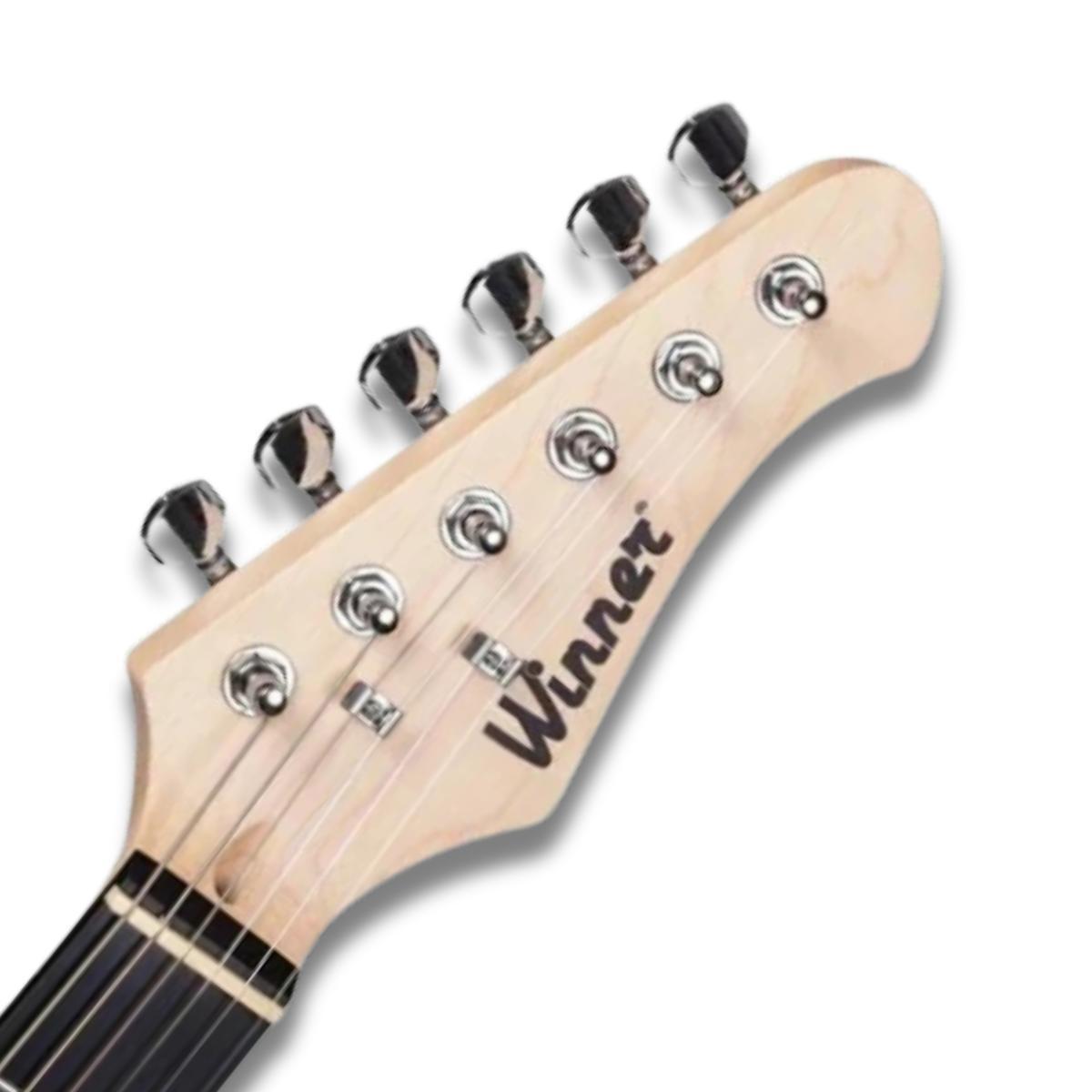 Miniatura Guitarra Strato Winner Wgs Creme Escudo Branco 16111