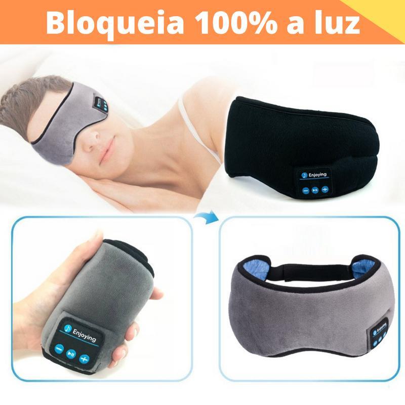 Miniatura Máscara Tapa Olho Dormir Bluetooth Fone Embutido Tecido