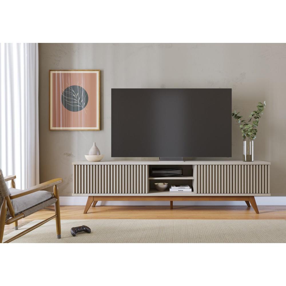 Miniatura Rack Bancada 4 Portas Fortaleza Off White Matte