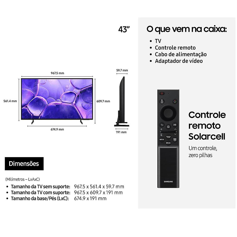 Miniatura Smart TV 65 Polegadas Samsung Crystal UHD 4K - UN65U8600 2025