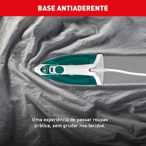 Miniatura Ferro de Passar a Vapor Arno Steamgliss FSGP com Spray e Base Antiaderente - Verde/Branco 110V
